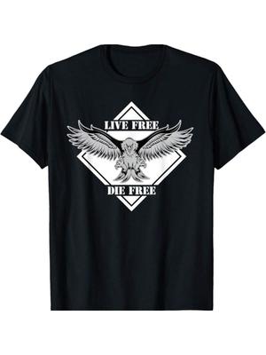 Live Free Die Free Bald Eagle Image T-Shirt