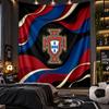 Wall Hanging Tapestry Portugal Football Print Cloth for Living Room Bedroom Home Decor