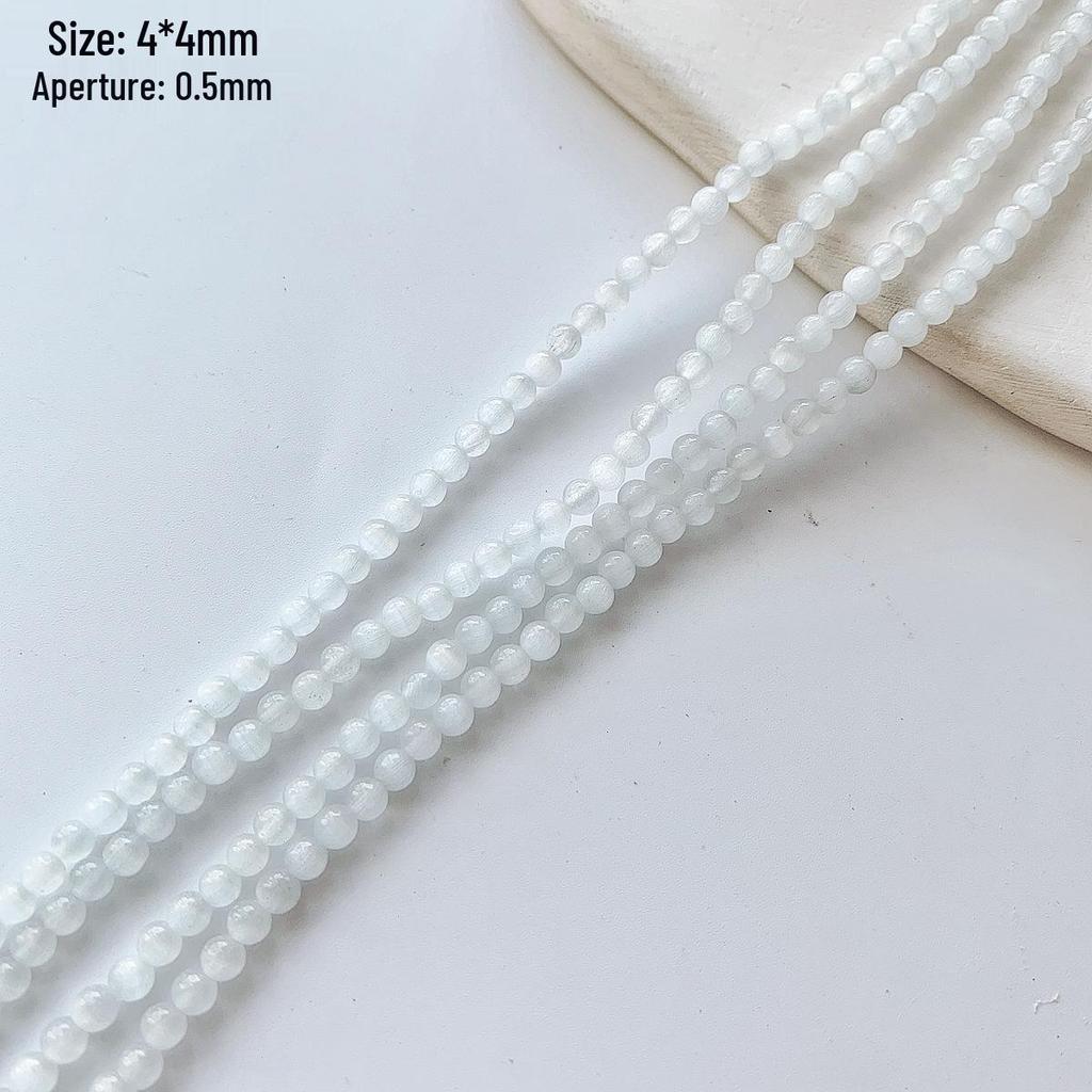 Φεγγαρόπετρα με ψυχρό τόνο, χάντρες μάτι γάτας 6-10 χιλ. για DIY κατασκευή κοσμημάτων