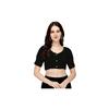 Vihu Fashion Women's Cotton Chikankari Embroidery Work Readymade Saree Blouse (38, Black)