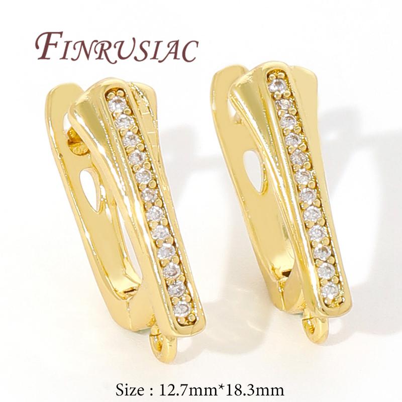 18K Gold Plated Fasteners For Earrings,Earring Fixtures,Earring Hooks For Jewelry Making,Accessories For Earrings,DIY Findings