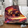 1pc Dragon Breath vs. Lightsaber: A Clash of Fantasy Elements Blanket,Portable Throw for Travel & Camping, All Season Cozy Blanket,Ideal Gift