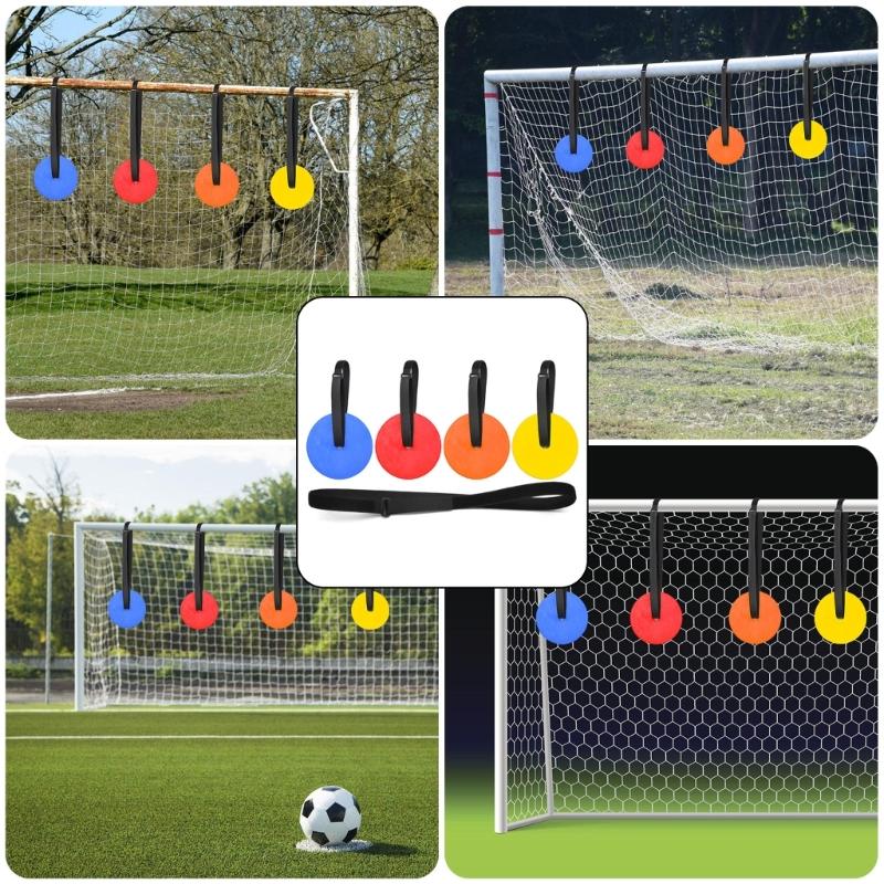 4Pcs Soccer Goal Targets Adjustable Football Training Disc Football Training Targets Plate Soccer Hockey Shoot Targets