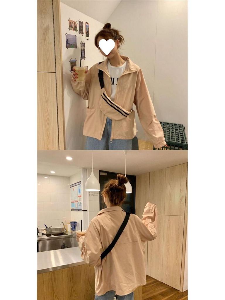 2021 Women's Korean Style Retro Long Sleeve Sun Protection Jacket