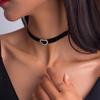 Gothic Style Black Rope Women's Neck Chain Choker Rope Necklaces Gold Color Beads Goth Jewelry Collar For Girl Kpop Chocker