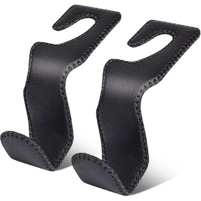 Leather Purse Hooks For Car, 2 Pack Car Purse Holder, Car Headrest Hooks Holders For Hanging Purses And Bags Coats Grocery Bag Backpack