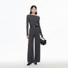 VEROMODA Women's Wool Blend High-Waist Wide-Leg Pants