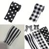 Unique Style European Black And White Ribbon With Stripes And Dots Crafts For