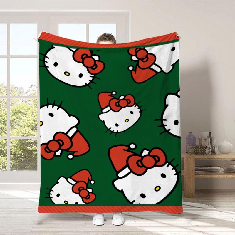 

Kawaii Hellos Cat Nap Blanket Sofa Winter Fluffy Soft Blankets For Bed Home Bedroom Decoration Bedspread The Throw Warm Knee