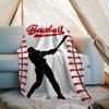 Baseball Theme Printed Blanket - Perfect for Couch, Bed, Travel & Outdoor Use | Machine Washable, Cozy & Durable.