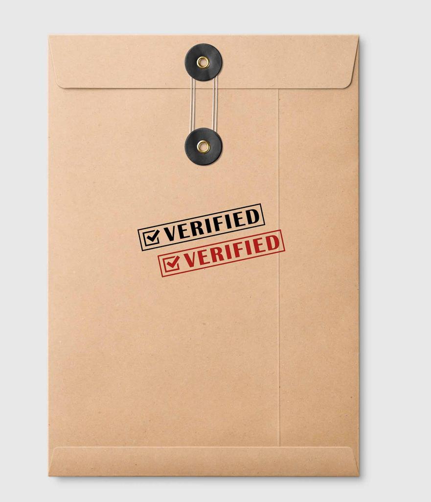 Printtoo Verified Self Inking Rubber Stamp Pre-Inked Office Stamp- Home Office Business Stationery, Black- 42 x 9