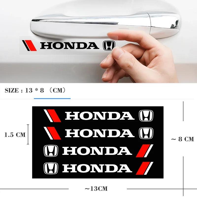 AAAKR1 4pcs Car Door Handle sticker Vinyl Decal Accessories For Honda Civic Fit Jazz GK5 Accord Pilot CRV Odyssey Passport City HRV