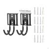 2 Heavy Duty Garage Hooks, Wall Storage Hangers, Utility Hooks for Bicycles, Extension Cords,