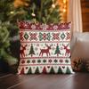 Home Decor Merry Christmas Decorative Cushion Cover Pattern Cushion Cover Suitable for Sofa Bedroom Car Pillow Cover