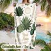 Strawberry Garden Theme Quick Dry Beach Towel Custom Name Text Print Large Sand Resistant Towel Beach Vacation