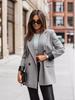 2024 Autumn/Winter Women's British Style Long Sleeve Plaid Coat