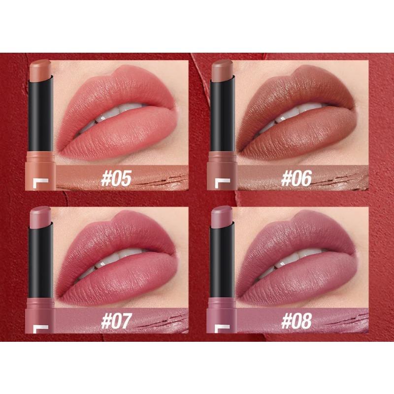 12 Color Matte Lipstick Pencil Waterproof Long Lasting Non-Stick Cup Lip Stain Tint Cosmetic Nude Lipstick Pen Makeup Maquillage