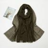 Hot-selling New Simple Solid Color Wrinkled Cotton and Linen Scarf, Soft and Skin-friendly In Winter, Warm Scarf Women