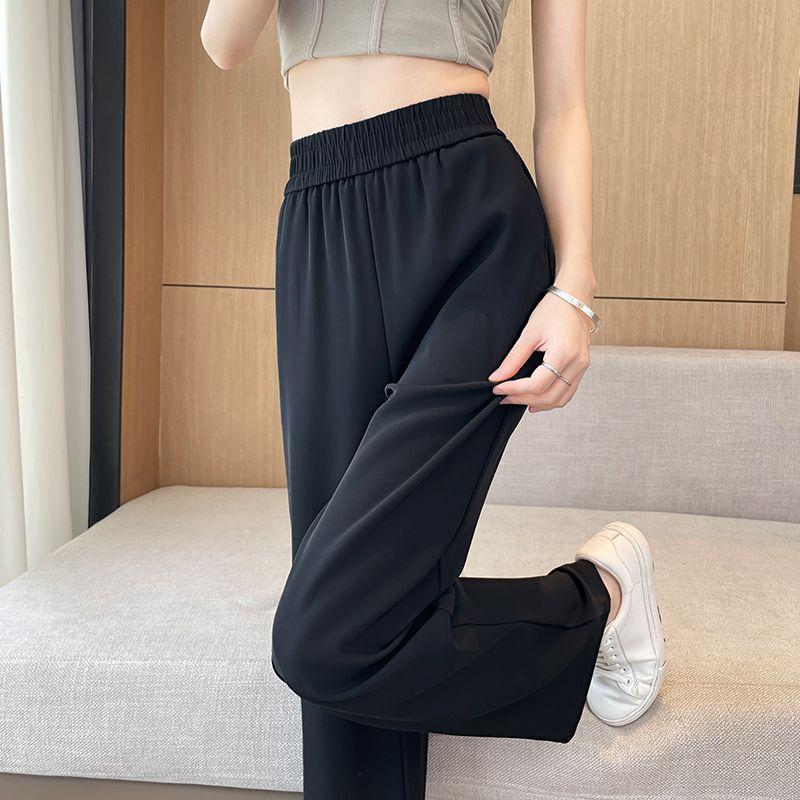 plus size 3XL 4XL sweatpants jogger Women wide leg Pants High Waist solid Elastic woman sweatpant green loose Long Trouser