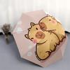 Capybara Themed Travel Umbrella-8 Ribs Automatic Opening and Closing, Portable Folding Design, Compact and Stylish Umbrella Suitable for Out