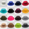 Unisex Retro Flat Brim Jazz Fedora - Autumn/Winter Wide Brim Hat for Street Style & Sunshade
