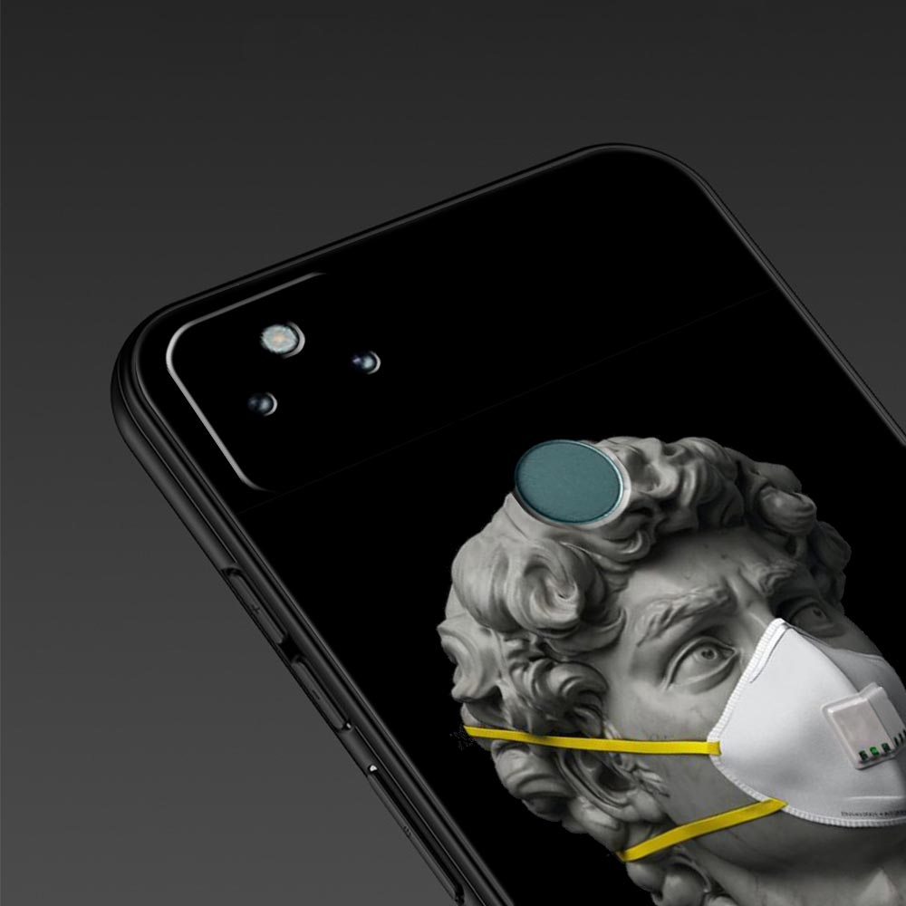 Cartoon Statue Abstract Art Phone Case Cover for Google Pixel 10 9 8 7 6 9A 8A 7A 6A Pro Shockproof Soft TPU 9 Pro XL Shell Capa