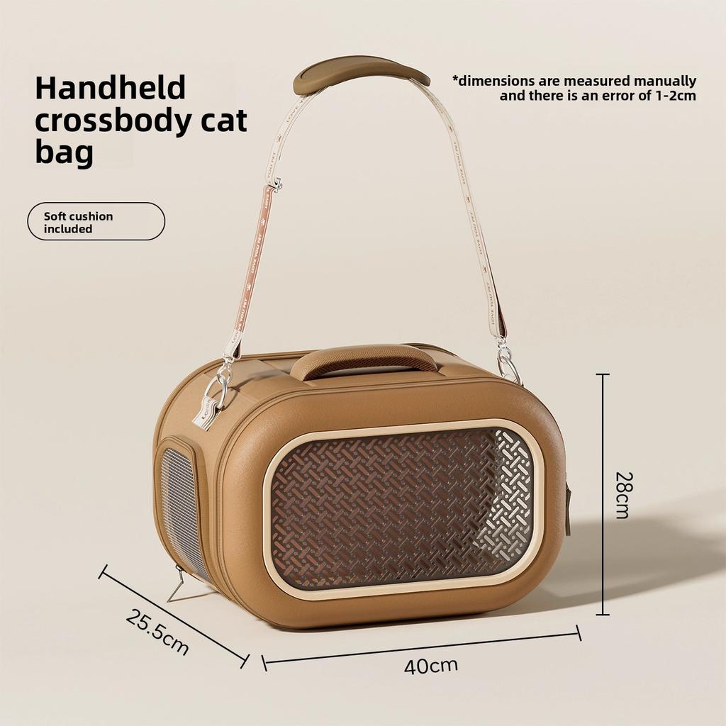 Katzentasche Tragbar Ausgehen Katzenkoffer Ein Schulter Crossbody Kätzchen Raumkapsel Große Kapazität Katze Handtasche Haustier Trolleykoffer