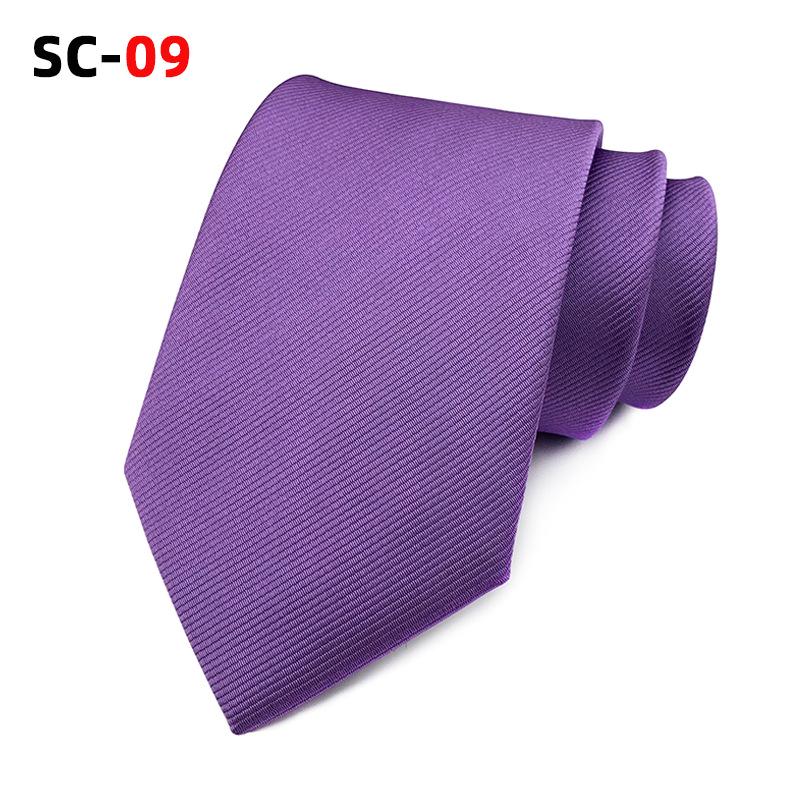Einfarbige Krawatte aus hochdichtem Satin, 8 cm - Koreanische Mode, Business-Herrenaccessoire