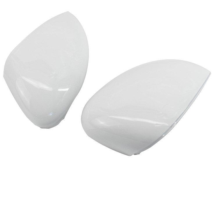 White Side mirror covers for Ford Fiesta VI MK6 CB1 CCN 2009 2017 Wing caps replace Hatchback Sedan