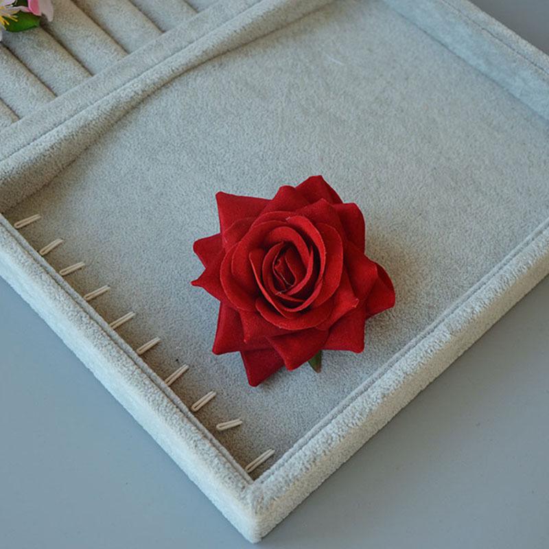 Barrette latérale rose rouge vintage pour spectacles de danse