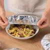 50pcs Reusable Aluminum Foil Film Insulation Cover Pop-up Tin Foil Food Insulation Cover Elastic Band Cling Film Fresh Keeping