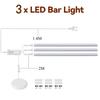 COB LED Strip Light for Under-Cabinet, Closet, Display Case, and Shelving; Dimmable Touch Sensor (Works Through Wood)