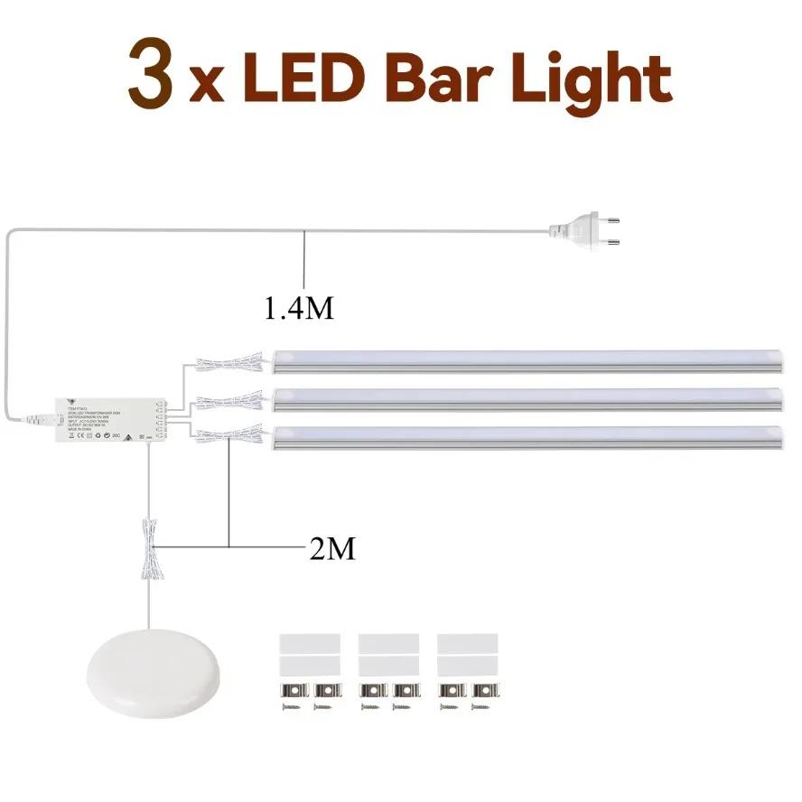 COB LED Strip Light for Under-Cabinet, Closet, Display Case, and Shelving; Dimmable Touch Sensor (Works Through Wood)