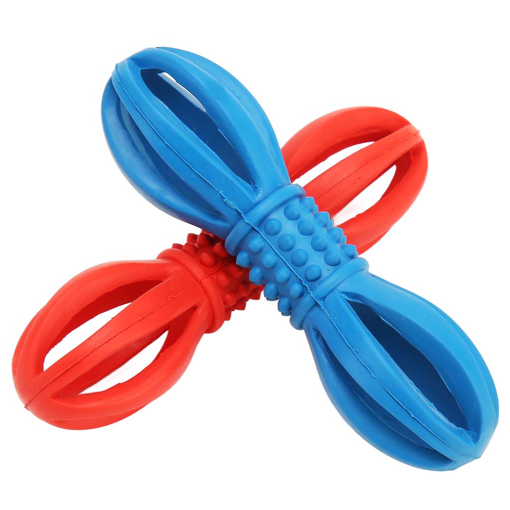 Dumbbell Dog Chew Toy Relieve Boredom Lightweight Soft Rubber Hollow Dumbbell Dog Teeth Cleaning Toy for Pet Supplies