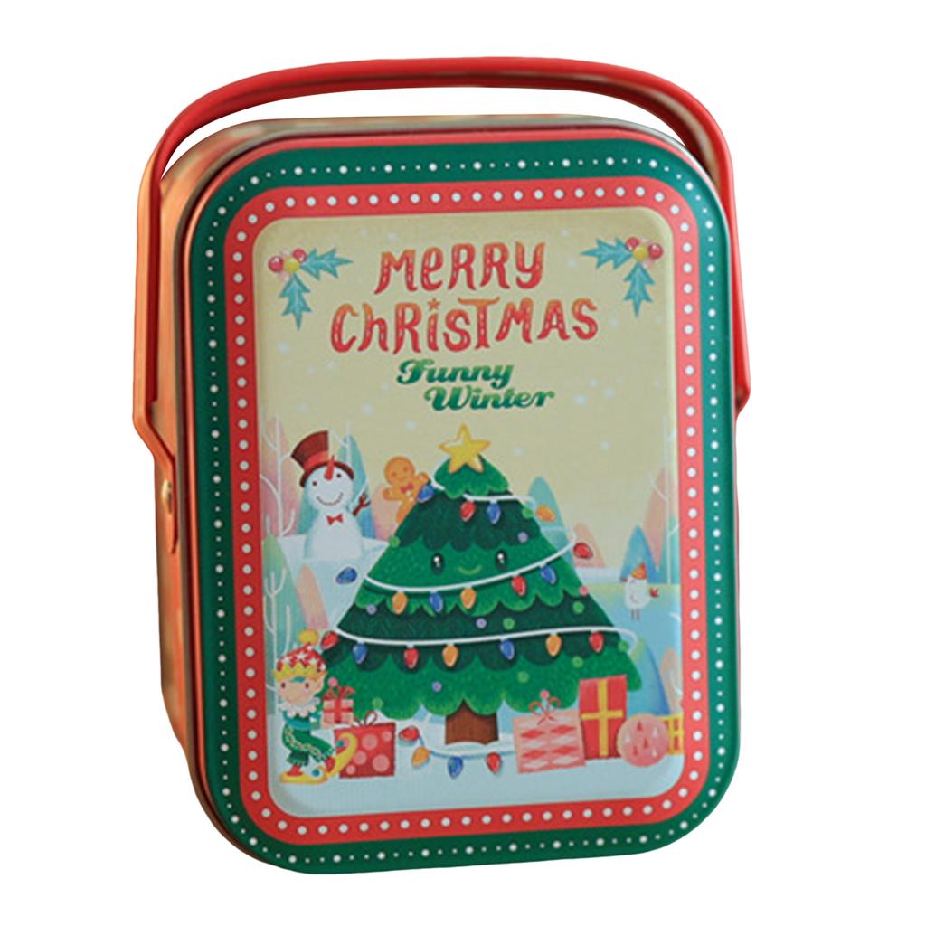 Metal Rabbits Candies Tin Box With Handle Portable Biscuits Storage Case Cartoon Pattern Candy Box For Present Wrapping Supplies