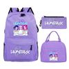 Animation Cartoon Printing Trend Student School Bag Lunch Bag Stationery Pencil Bag Combination Three-Piece Set