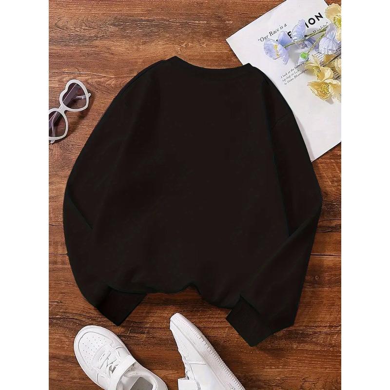 Europese maten Kinder Comfortabel en Casual Eenvoudig maar Creatief en Stijlvol Cartoon Graffiti Print Sweatshirt, Ronde Hals, Lichtgewicht en Comfortabel