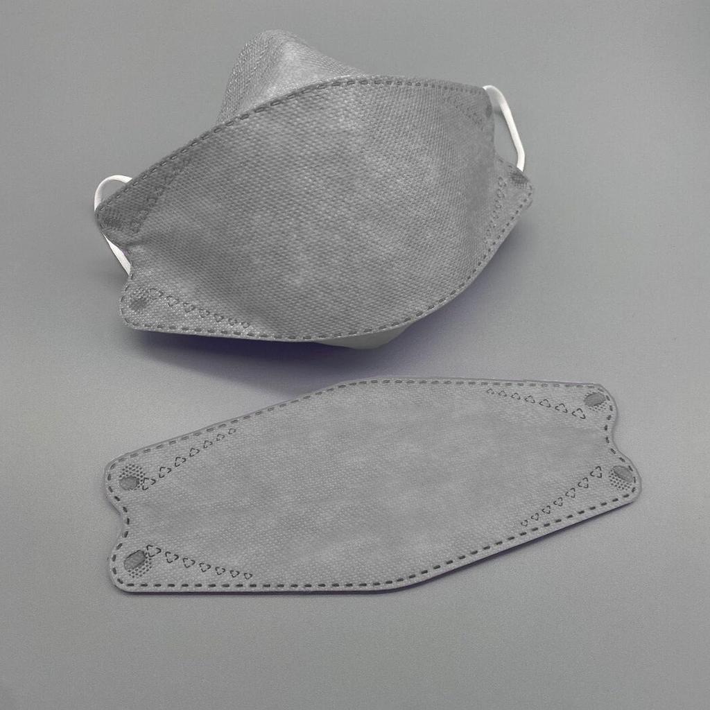 Face Mask for Kids 50 PCS, 4 Layer Disposable Face Masks for Children, Grey Masks
