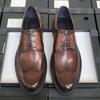 Brock Gravierte Lederschuhe Herren Business Kleider Leder Atmungsaktiv Anzug Arbeitsschuhe Herren Bräutigam Hochzeitsschuhe High-End