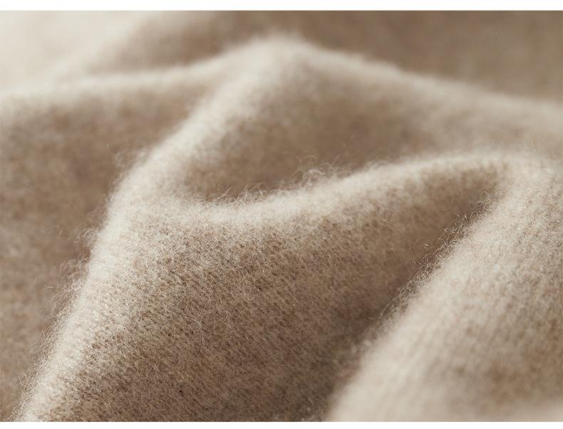 2025 A/W Męski sweter kardigan z czystej wełny z okrągłym dekoltem