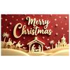 Christmas Backdrop Gold Lettering Xmas Banner Merry Christmas Banner 3D Design Holiday Banner For Christmas Event Holiday