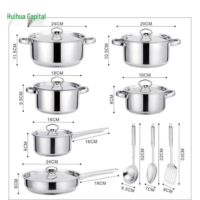 Набор посуды HUIHUADU из 15 предметов