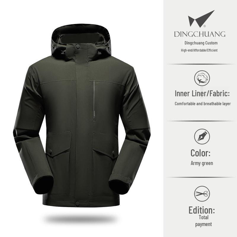 Embroidered Hooded Windbreaker for Toyota Honda Outdoor Workwear - Lightweight Jacket with Zipper