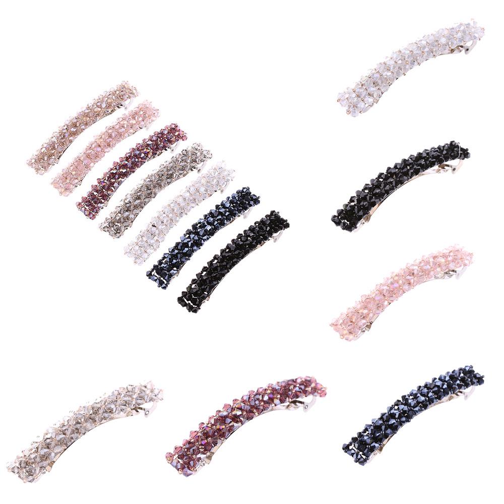 Girls Women Headwear Crystal Rhinestone Hairpin Barrette Hair Clip