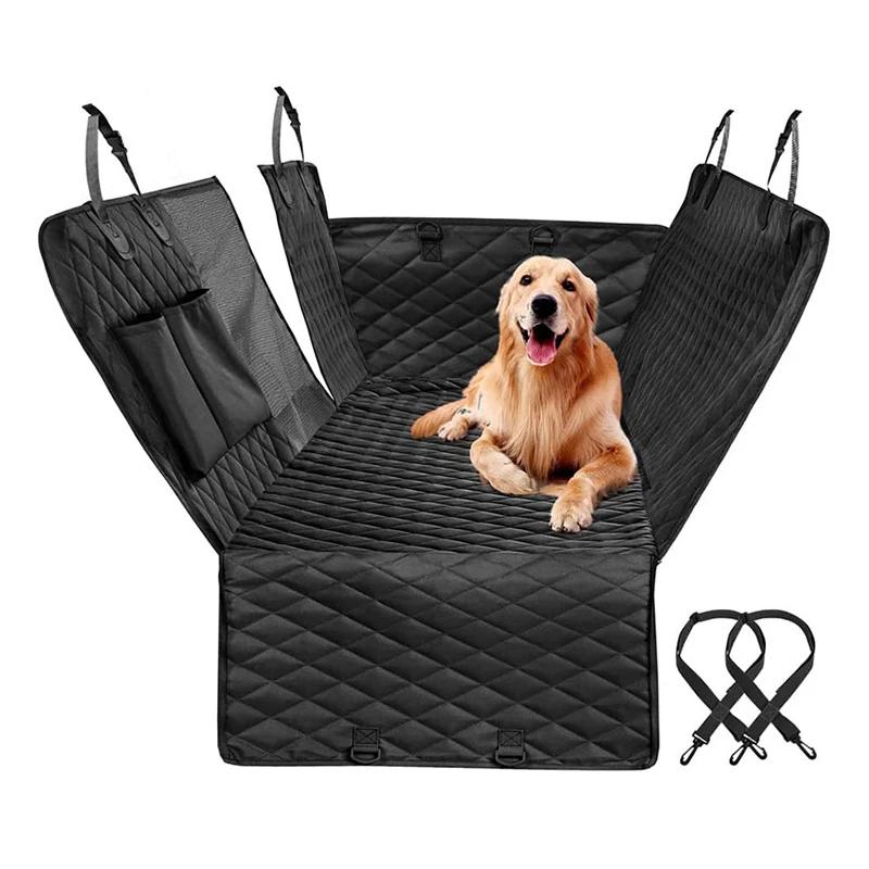Dog Car Seat Cover for Back Seat, Waterproof Back Seat Pet Cover for Dogs with Mesh Window, Scratch Prevent Antinslip Dog