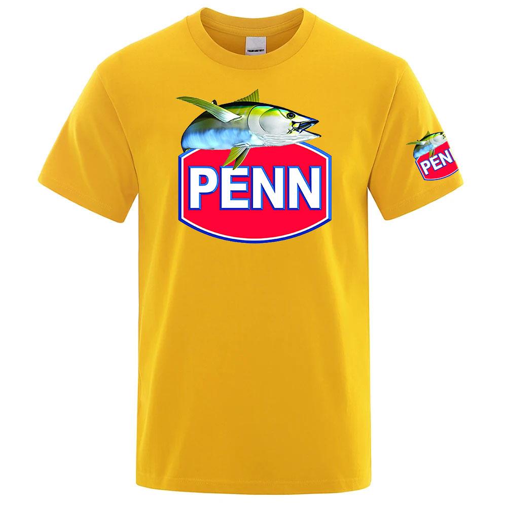 26 Penn Fishing Logo Print New Unisexs Fashion Shortsleeved Tshirts Trendy Simple Versatile Shortsleeved Quickdry Tshirts