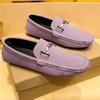 Fashion Suede Leather Casual Slip On Shoe Comfortable Handmade Loafers for Men Fashion Trend Male Driving Shoes Moccasins Business Flats