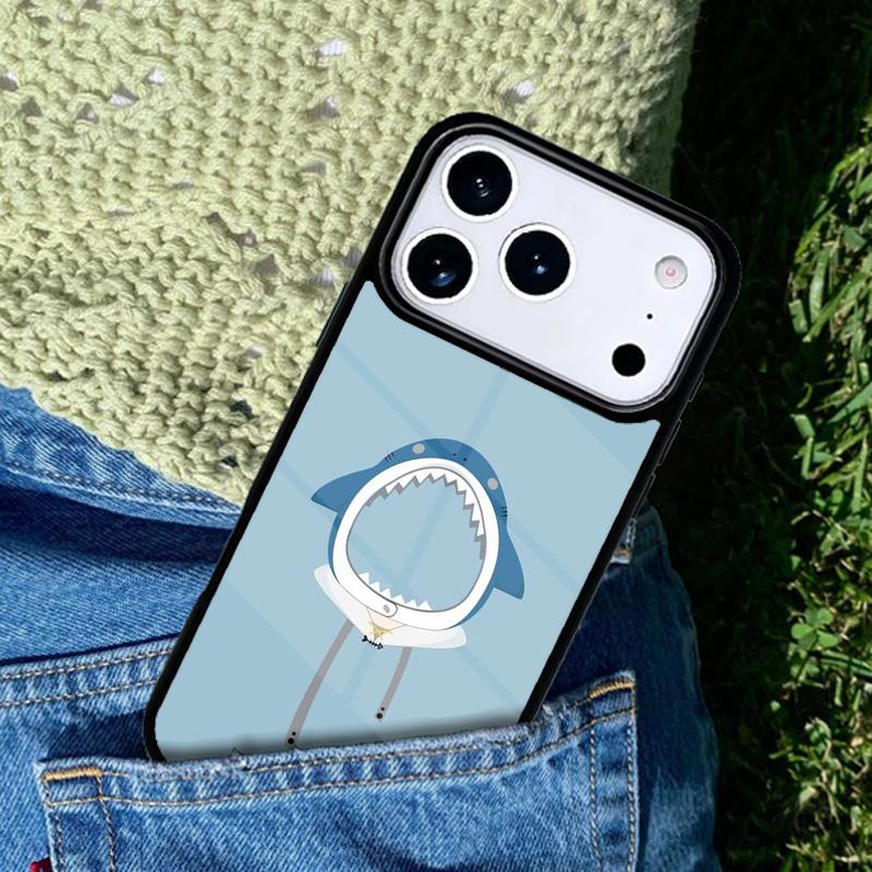 Love Shark soft Phone Case For iPhone 17 AIR 16 Pro Max 15 14 Pro 11 12 13 Shockproof Silicone Cover