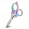 Double Circle Retro Folding Scissors Portable Small Scissors Carry Mini Private Fishing Travel Home Trumpet.