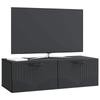 Wall Mounted TV Cabinet Black 98 x 41 x 30 cm Engineered Wood